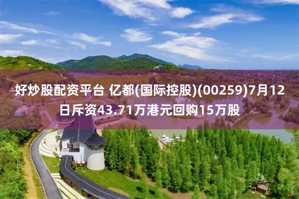 好炒股配资平台 亿都(国际控股)(00259)7月12日斥资43.71万港元回购15万股