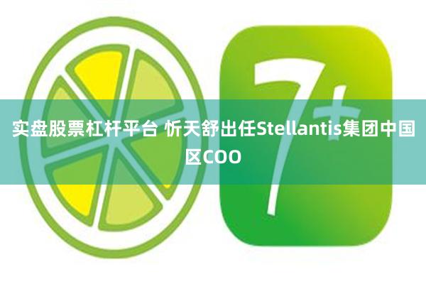 实盘股票杠杆平台 忻天舒出任Stellantis集团中国区COO